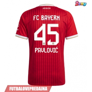 Lacne Ženy Futbalové dres Bayern Munich Aleksandar Pavlovic #45 2026-27 Krátky Rukáv - Domáci